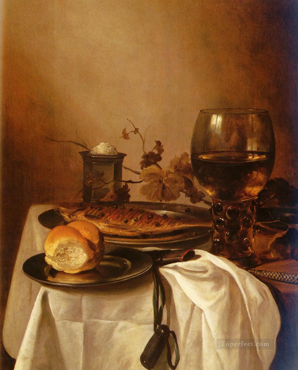 1660年まで 放浪者の静物画 ピーテル・クラース油絵